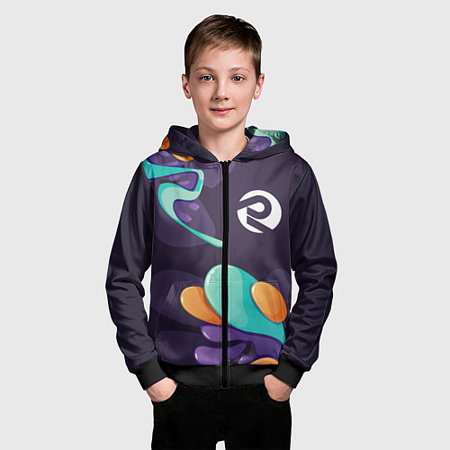 Детская толстовка на молнии ARC Raiders graffity splash / 3D-Черный – фото 3