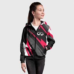 Толстовка на молнии детская Infiniti fast lines, цвет: 3D-черный — фото 2