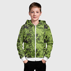 Толстовка на молнии детская Камуфляж M-84, цвет: 3D-белый — фото 2