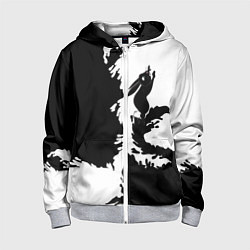 Толстовка на молнии детская Символ 2023 года зайка, цвет: 3D-меланж