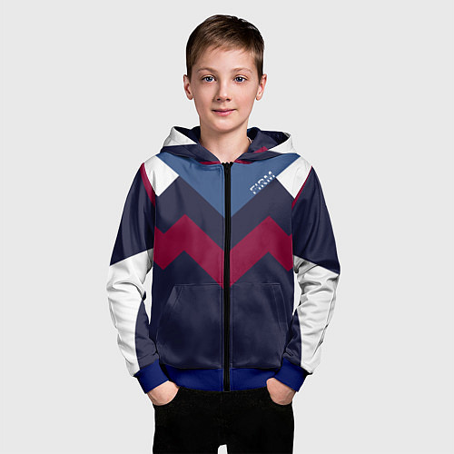 Детская толстовка на молнии FIRM always in sports / 3D-Синий – фото 3