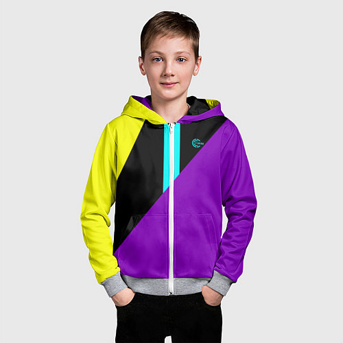 Детская толстовка на молнии FIRM прямиком из 80х / 3D-Меланж – фото 3