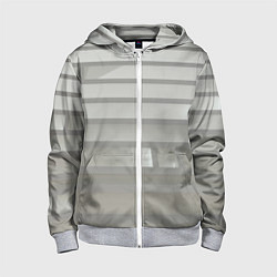 Толстовка на молнии детская Серый паттерн из различных блоков, цвет: 3D-меланж