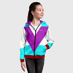 Толстовка на молнии детская В ретро стиле FIRM, цвет: 3D-красный — фото 2