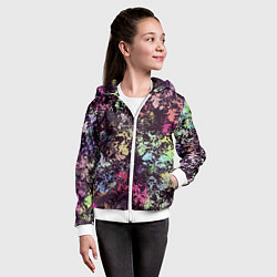 Толстовка на молнии детская Яркие краски, цвет: 3D-белый — фото 2