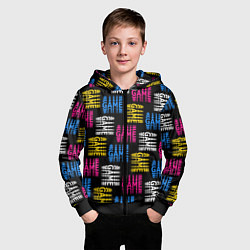 Толстовка на молнии детская Вся жизнь только игра, цвет: 3D-черный — фото 2