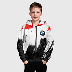 Толстовка на молнии детская BMW art, цвет: 3D-черный — фото 2