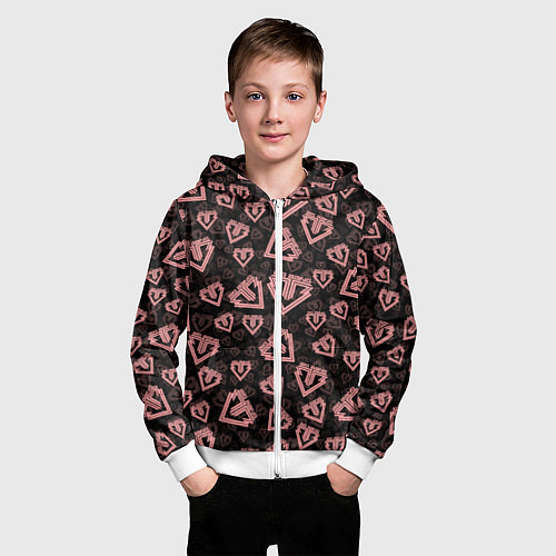 Детская толстовка на молнии Big bang pattern / 3D-Белый – фото 3