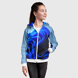 Толстовка на молнии детская Win 11 заставка, цвет: 3D-белый — фото 2