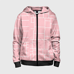 Толстовка на молнии детская Цвет хрустальная роза, цвет: 3D-черный