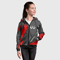 Толстовка на молнии детская Infiniti sports racing, цвет: 3D-черный — фото 2
