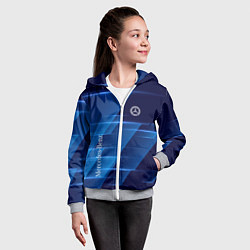 Толстовка на молнии детская Mercedes Benz sign, цвет: 3D-меланж — фото 2