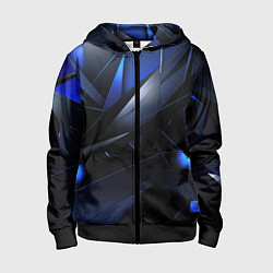 Детская толстовка на молнии Blue black background