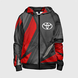 Толстовка на молнии детская Toyota sports racing, цвет: 3D-черный