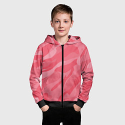 Толстовка на молнии детская Pink military, цвет: 3D-черный — фото 2