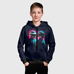 Толстовка на молнии детская Daft Punk - One more time, цвет: 3D-черный — фото 2