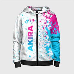 Толстовка на молнии детская Akira neon gradient style: по-вертикали, цвет: 3D-черный