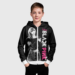 Толстовка на молнии детская Blackpink Beautiful Lisa, цвет: 3D-белый — фото 2