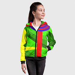 Толстовка на молнии детская Абсолютная абстракция, цвет: 3D-черный — фото 2