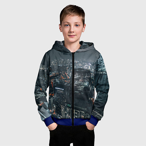 Детская толстовка на молнии Бигсити мк / 3D-Синий – фото 3