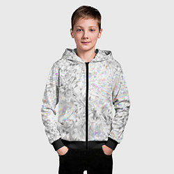 Толстовка на молнии детская Бриллиант в воде, цвет: 3D-черный — фото 2