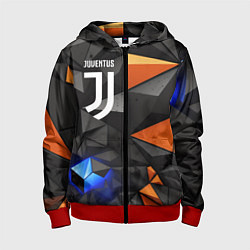 Детская толстовка на молнии Juventus orange black style