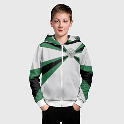 Толстовка на молнии детская Железнодорожные войска, цвет: 3D-белый — фото 2