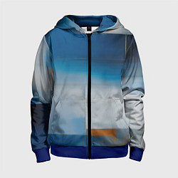 Толстовка на молнии детская Синяя палитра, цвет: 3D-синий