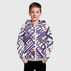 Толстовка на молнии детская Jojo theme, цвет: 3D-меланж — фото 2