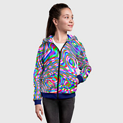 Толстовка на молнии детская Разноцветная пластика, цвет: 3D-синий — фото 2