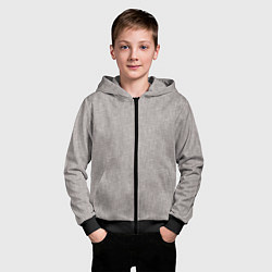 Толстовка на молнии детская Текстура серо-бежевый однотонный, цвет: 3D-черный — фото 2