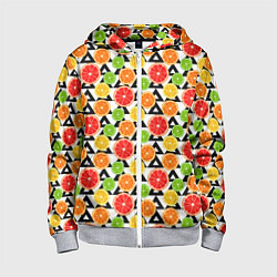 Детская толстовка на молнии Citrus pattern