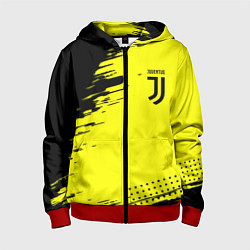 Толстовка на молнии детская Juventus спортивные краски, цвет: 3D-красный