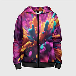 Детская толстовка на молнии Яркий всплеск