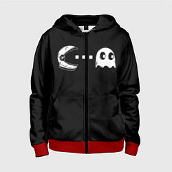 Толстовка на молнии детская Spac-man, цвет: 3D-красный