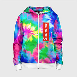 Детская толстовка на молнии Color abstraction - summer