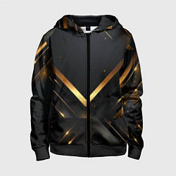 Детская толстовка на молнии Gold luxury black abstract