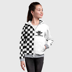 Толстовка на молнии детская Helldivers 2: Chess Logo, цвет: 3D-меланж — фото 2