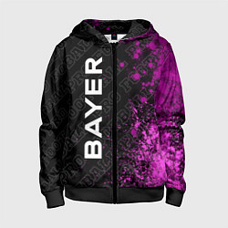 Толстовка на молнии детская Bayer 04 pro football по-вертикали, цвет: 3D-черный