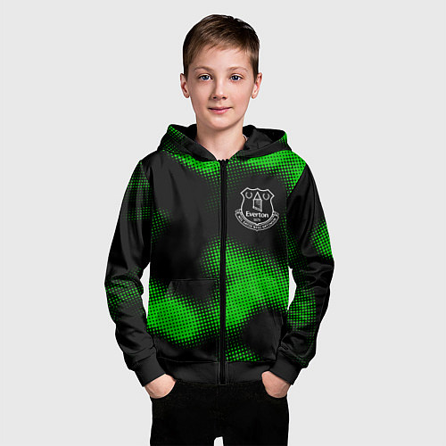 Детская толстовка на молнии Everton sport halftone / 3D-Черный – фото 3