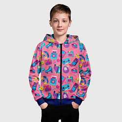 Толстовка на молнии детская 90 s baby, цвет: 3D-синий — фото 2