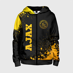 Толстовка на молнии детская Ajax - gold gradient вертикально, цвет: 3D-черный