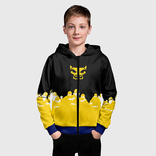 Детская толстовка на молнии Боевой отряд Полный провал Fighter D / 3D-Синий – фото 3