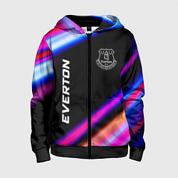 Толстовка на молнии детская Everton speed game lights, цвет: 3D-черный