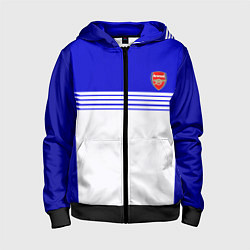 Толстовка на молнии детская Arsenal fc sport geometry, цвет: 3D-черный