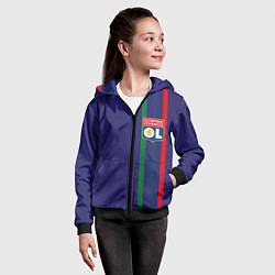 Толстовка на молнии детская Olympique lyonnais, цвет: 3D-черный — фото 2