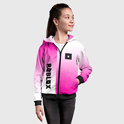 Толстовка на молнии детская Roblox geometry gradient, цвет: 3D-черный — фото 2