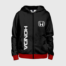 Детская толстовка на молнии Honda white logo auto