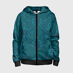 Толстовка на молнии детская Узоры градиентом, цвет: 3D-черный