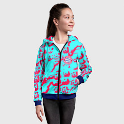 Толстовка на молнии детская Бавария Мюнхен спорт текстура, цвет: 3D-синий — фото 2